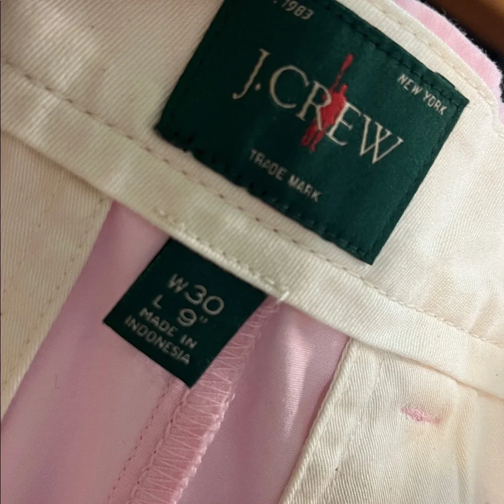 J. Crew Portsider Men’s Shorts Stretch Chino Bayside Pink Size 30 Inseam 9”